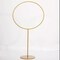 4 ft Gold Round Metal Pillar Hoop Ring Flower Stand Wedding Party Decorations